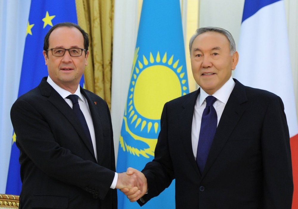 Франсуа Олланд пен Нұрсұлтан Назарбаев. © Akorda.kz