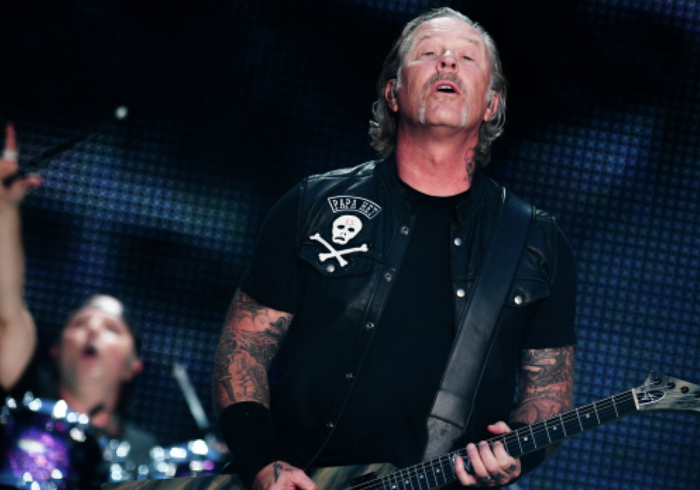 Metallica вокалисі Джеймс Хэтфилд "Лужникидегі" концертте. © РИА Новости