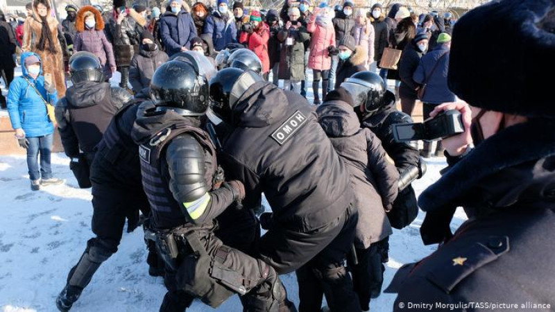 Хабаровскідегі Навальныйды қолдау акциясы кезінде
