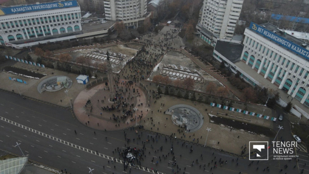 Алматыдағы тәртіпсіздік. Фото: Tengrinews.kz / Жасұлан Нұрқасымов