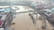 Түркістан облысындағы су тасқыны әуеден видеоға түсірілді