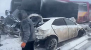 Жамбыл облысындағы тасжолда 26 көлік ірі жол апатына ұшырады