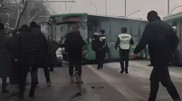 Алматыда үш автобус пен бір жеңіл көлік жол апатына ұшырады