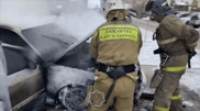 Астана көшелерінің бірінде көлік өртенді