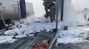 Жамбыл облысында жеңіл көліктер тиелген жүк көлігі өртеніп кетті